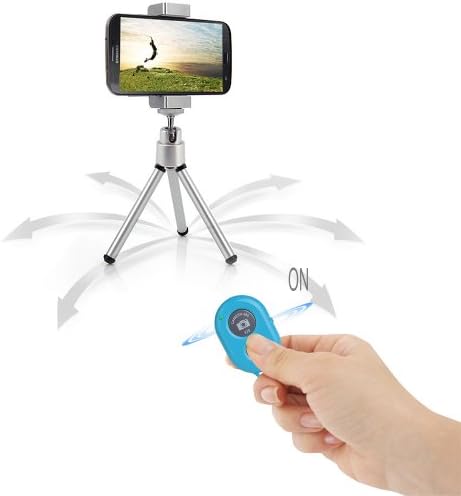 VicTsing Bluetooth Wireless Remote Control Camera Shutter Release Self Timer for iphone 5 5S 5C 4S 4, ipad 5 4 3 ipad Air Mini Sony Xperia HTC New One and X Samsung Galaxy S3 S4 S5 Note 1 2 3 Galaxay Tab 2 Note8 10.1 Google Nexus 4 5 7 IOS Android Smartphones Tablets(Blue)