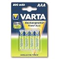 Varta Micro Rechargeable Power Akku 800 mAh Ni-MH 4er Pack