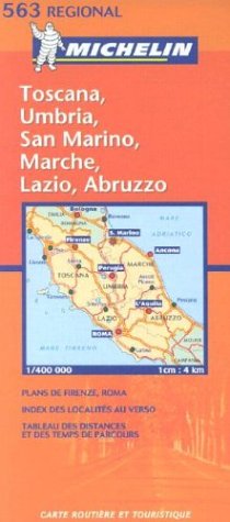 City Travel Guides Discounted  Books : Michelin Toscana, Umbria, San Marino, Marche, Lazio, Abruzzo (Michelin Maps)