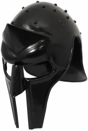 EcWorld Enterprises 8880671 Antique Replica Full-Size Metal Gladiator Armor Arena Helmet - Black by ecWorld Enterprises