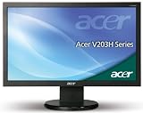 ACER V203HLAObmd 50,8cm (20 Zoll) LED Monitor (VGA, DVI, Reaktionszeit 5 ms) schwarzmatt