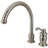 Kingston Brass KS7828TLLS Templeton Single Handle HIGH SPOUT Kitchen Faucet without Sprayer, Satin N