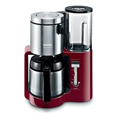Siemens TC86504 Kaffeemaschine / 1100 Watt / 8-12 Tassen / Edelstahl-Thermokane / cranberry red