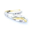 3 Diamond Anniversary Ring 1/10 ct. in 14K Two Tone Gold