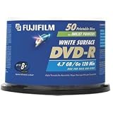 Fujifilm Media 25302082 DVD-R 4.7GB 120 Minutes Printable 16X White Surface Inkjet Storage... by Fuji