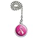 Breast Cancer Awareness Pink Support Ribbon Ceiling Fan and Light Pull Chain
