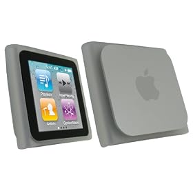 igadgitz Housse Etui Pochette Coque Case en Silicone de couleur Transparent Clair pour Apple iPod Nano 6G 6�me Gen G�n�ration 8 go gb & 16 go gb + protecteur d'�cran