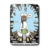 Rich Diesslins Funny General - Editorial Cartoons - Osama Bin Stupid - World Turns Unites Against Terrorism briefly - Light Switch Covers - single toggle switch