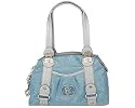 Kathy Van Zeeland Signature Embossed Metallic Hinge Satchel Crown Hardware A75927