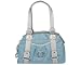 Kathy Van Zeeland Signature Embossed Metallic Hinge Satchel Crown Hardware A75927