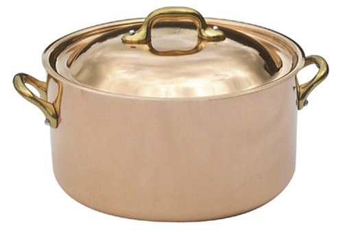 Mauviel M'Heritage M150B 6522.24 5.2-Quart Round Casserole with Lid, Bronze Handles