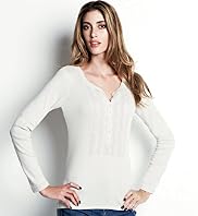 Indigo Collection Pure Cotton Henley Neck Embroidered Top Indigo Collection Pure Cotton Henley Neck Embroidered Top