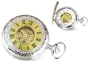 Pocket Watch - Charles Hubert Sterling Silver Two-tone White Dial Pocket Watch