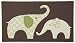 Green Elephant Canvas Wall Art