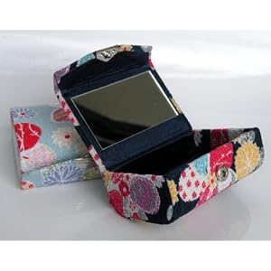 2pcs Set Lipstick Case w/Mirror,Hi-End Japanese Textiles Fabric with Floral Design ,Random Colors, Assorted 3.5\”L x 2.55\”W Holds 2pcS Standard Lipstick ,Super Value ,100% Satisfaction Guaranteed !