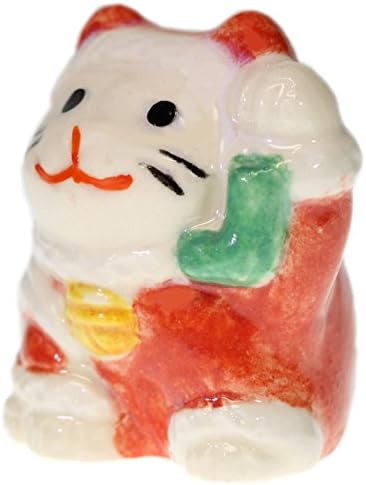 Miniarure Ceramic ware Lucky Cat "Santa"