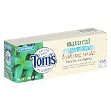 Tom's of Maine Natural Anticavity Baking Soda Fluoride Toothpaste, Peppermint, 1-Ounce Tubes (Pack of 12)