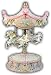 Musical Carousel with Beautiful Soft Colors, Spins to Lara's Theme