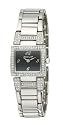 Accu2 By Accurist A2-24244 Stone Set Linked Bracelet Watch With Black Dial