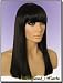 Hollywood_hair4u - Straight Long #2 Brown Black Mix Wig with Bangs Kanekalon Heat Resistant Synthetic Fiber Skin Top *NEW*