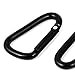 uxcell 10 Pcs Black D Shaped Aluminum Alloy Carabiner Hook Keychain