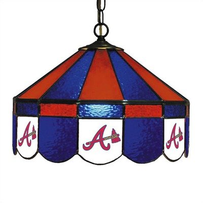 Atlanta Braves Stained Glass Pub Light Style: Swag