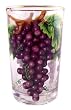 6PC DRINKING GLASSES WITH PITCHER GRAPES DECOR