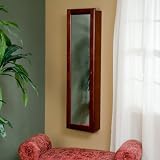 Wall-Mounted Wooden Jewelry Armoire