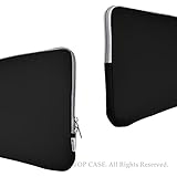 TopCase Zipper Sleeve Bag Cover Case for All Macbook Pro 15-inch 15" (A1286 and A1398) + TopCase Logo Mouse Pad (Black)