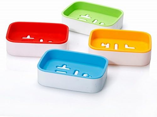 Zhanyun 1 Piece Letter Square Soap Dish Double-layer Holder Bathroom Supplies