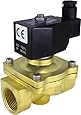 110v AC 25mm 1" NPT Normally Closed Brass NBR 2-Way Solenoid Valve