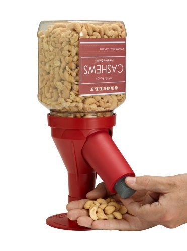 Snack spout dry food, candy, & cereal dispenser for…