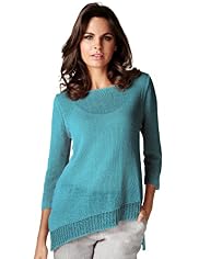 Per Una Shimmer Effect Pointelle Tape Knit Jumper