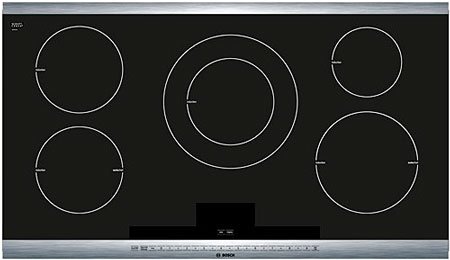 Bosch NIT8665UC 36ö Black with Stainless Steel Trim Induction Cooktop with SteelTouch Control