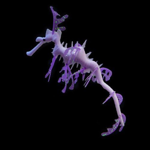 Leafy Sea Dragon S Purple Aquarium Fish Tank Landscape Decoration Glow Simulation Animal Plants Ornament no.38