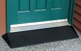 Rubber Threshold ramp - Made In USA - Packet of 2 . This ramp is ideal for indoor or outdoor use and provides a safe and smooth ground-to-sill transition. It is especially for sliding glass doors because it does not interfere with the door track.