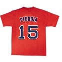 Dustin Pedroia #15 Boston Red Sox Red Name and Number T-Shirt