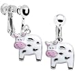 Moo Moo Cow Clip On Earrings