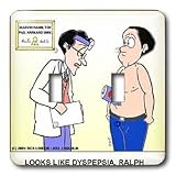 Londons Times Funny Medicine Cartoons - Dyspepsia - Light Switch Covers - double toggle switch