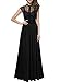 Miusol Women's Retro Floral Lace Retro 1920'S Royal Style Formal Long Dress