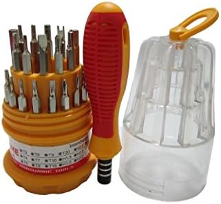Virtuous * Technician Electronic Repair (32-in-1)screwdriver Set Tool Kits for Rc,charger, Pc,mobile,bicycle,car(tweezer, Handle,torx, Hex Bits,screwdriver) (key chain size)