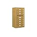 Salsbury Industries 3809S-07GFP Surface Mounted Front Loading Horizontal 4C Mailbox, Gold