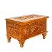 EXP Handmade Asian Furniture - 23" Royal Elephant Design Raised Wood Storage Chest / Coffee Table