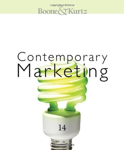 Contemporary Marketing 14th Edition by Boone, Louis E.; Kurtz, David L. published by South-Western College Pub Hardcover