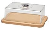 Emsa SCANDIC Servierplatte mit Haube, 27 x 20 cm Buche massiv