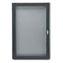 Quartet Enclosed Fabric Bulletin Board, 2 x 3 Feet, 1 Door, Black Frame with Gray Fabric (2363L)