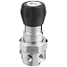 Parker 54013697-29999 Stainless Steel 316L Single Stage General Purpose Internally Threadless Regulator without Gauge, 4 Ports, 0.06 Cv Flow Rate, 1/4" NPT Female Port Size, 1-30 psig