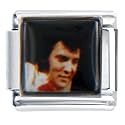 Elvis Aloha Hawaii Music Licensed Presley Stainless Steel Televised Italian Charm Bracelet