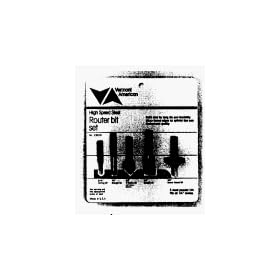 Vermont American 23010 5 Piece HSS Router Bit Starter Set