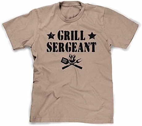 Funhouse Tshirts Men's Grill Sergeant T-Shirt XL Khaki